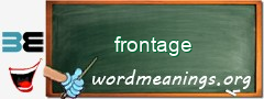 WordMeaning blackboard for frontage